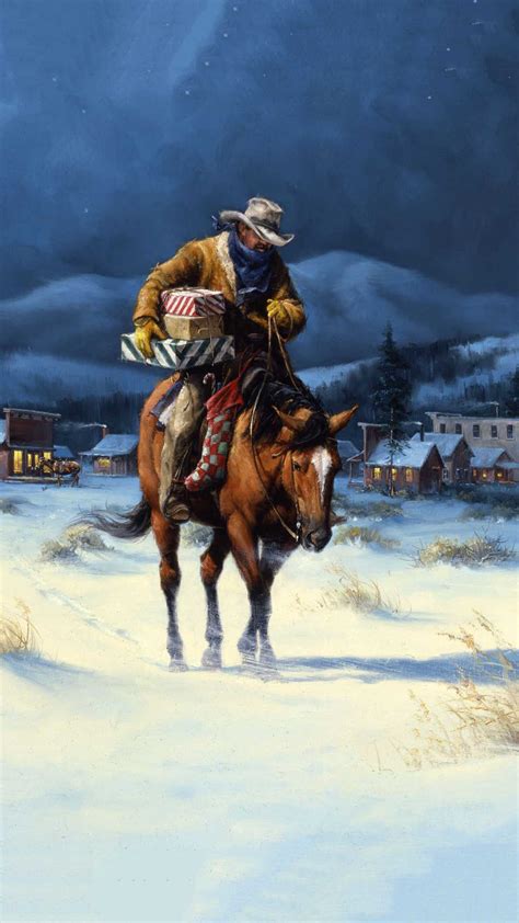 Cowboy Christmas Wallpaper - iXpap