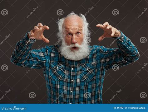 Old Man With A Long Beard With Big Smile Stock Photo - Image: 44492121