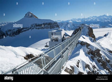 Peak walk on Glacier 3000 Stock Photo - Alamy