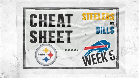 Cheat Sheet: Steelers vs. Bills