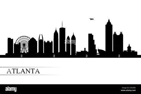 Atlanta city skyline silhouette background Stock Photo - Alamy