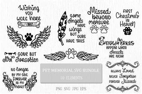 Pet Memorial Quotes SVG Bundle | Dog memorial | Cat memorial