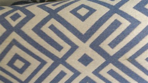 Blue and White WOVEN COTTON GEOMETRIC Upholstery Fabric Home - Etsy