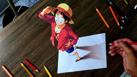 Speed Drawing - Luffy 3D (ONE PIECE) - YouTube