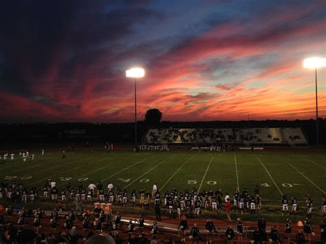 Really awesome sunset during my high school's football game in Illinois ...