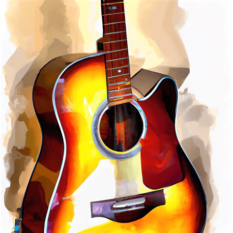 Beautiful Acoustic Guitar Graphic · Creative Fabrica