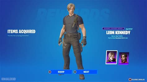 fortnite chapter 4 season 2 leon kennedy and claire redfield skins leak ...