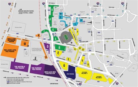 LSU Stadium and Parking Map - Baton Rouge LA US • mappery