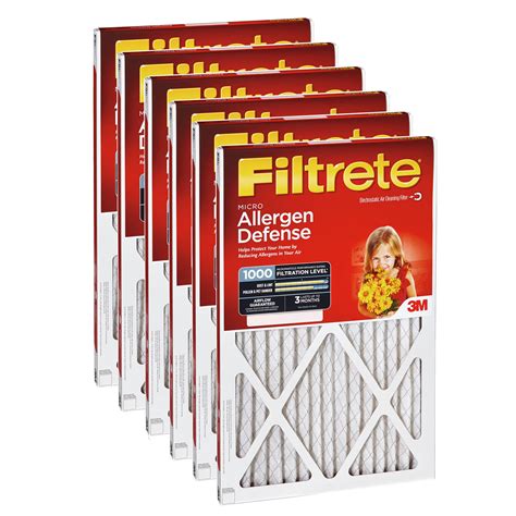 3M Filtrete 16x25x1 Micro Allergen Reduction Air Filter (6 Pack) | eBay