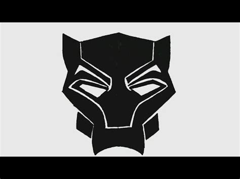 BLACK PANTHER Mask Drawing Tutorial | How to draw Black Panther Face ...