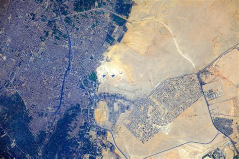 Satellite Images of Giza and Pyramids, Egypt image - Free stock photo - Public Domain photo ...