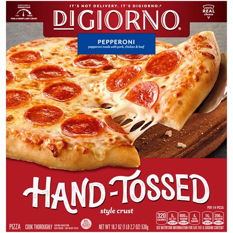 DIGIORNO Pepperoni Frozen Pizza with Hand-Tossed Style Crust, 18.7 oz. - Walmart.com - Walmart.com