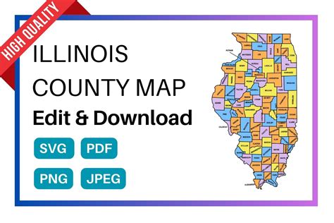 Illinois County Map: Editable & Printable State County Maps