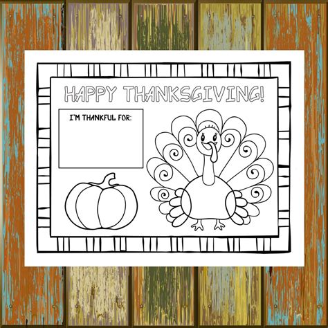 Free Printable Printable Thanksgiving Placemats - Printable Word Searches