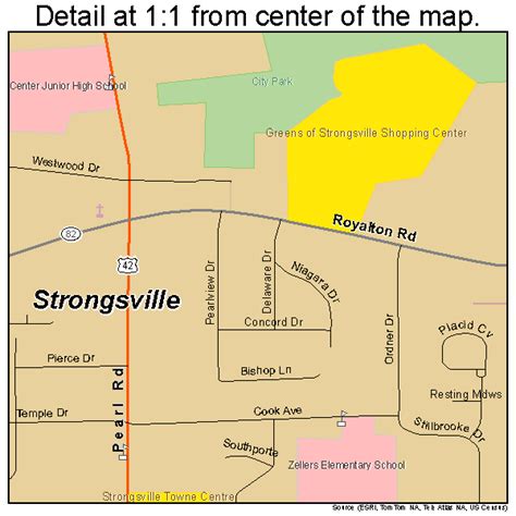 Strongsville Ohio Street Map 3975098