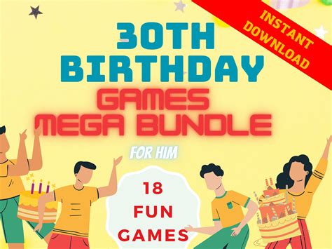 30th Birthday Party GAMES MEGA BUNDLE for Him, 18 Fun Games for Man - Etsy