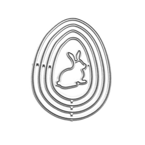 Egg Rabbit Metal Cutting Dies Stencil DIY Scrapbooking Album Stamp Paper Card Embossing Crafts ...