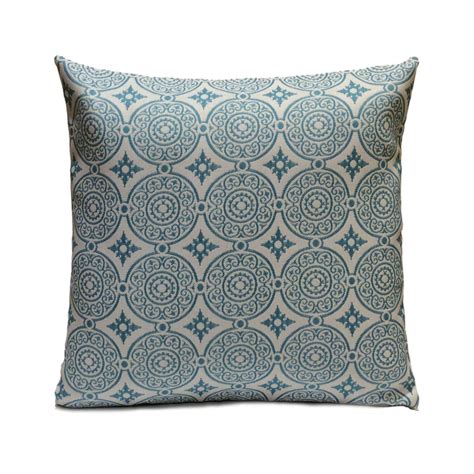 White and Turquoise Blue Pillow, Throw Pillow Cover, Decorative Pillow Cover, Cushion Cover ...