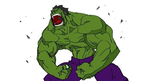 the incredible hulk from avengers comics, with his mouth open and hands ...