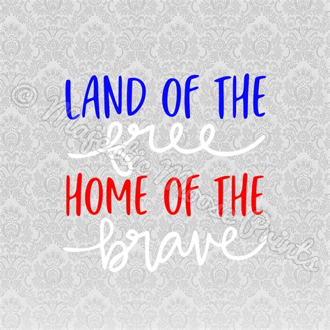 Land of The Free Home of The Brave SVG - Majestic Moose Prints