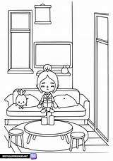 Toca Boca Printable furniture coloring page  Free pages sketch template