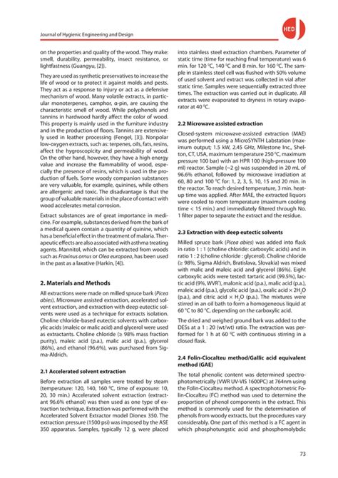 Comparison of different extraction methods for the extraction of total phenolic compounds from ...