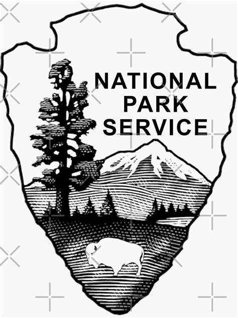 "NATIONAL PARK SERVICE SYMBOL (Black/Transparent)" Sticker for Sale by enigmaticone | Redbubble