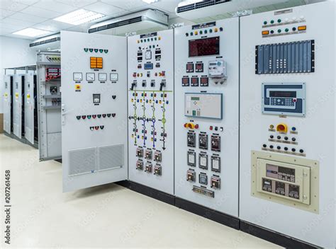 Electrical switchgear,Industrial electrical switch panel at substation of power plant Stock ...