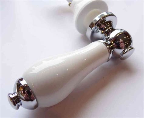 Toilet Flush Lever Handle Ceramic and Chrome Plated | Stevenson Plumbing & Electrical Supplies