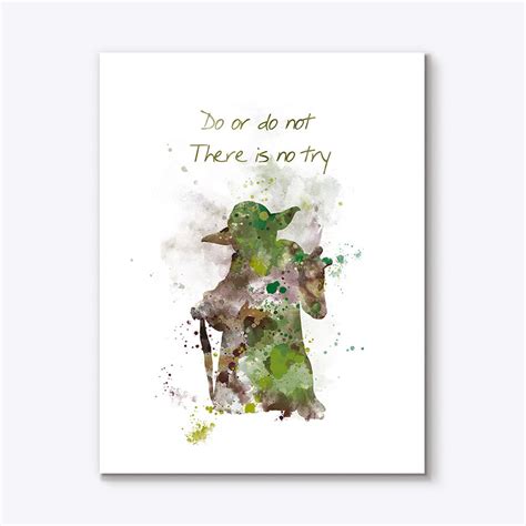 Yoda Art Print Yoda Quote Do or Do Not Star Wars Movie Poster - Etsy