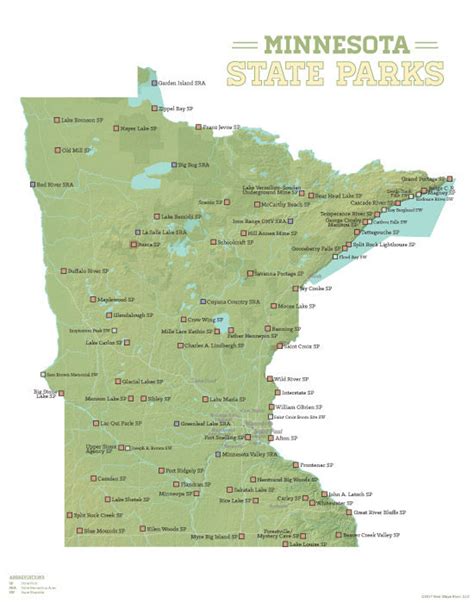 Minnesota State Parks Map 11x14 Print - Etsy