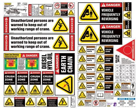 Articulated Crane Safet Sheet | Safety Stickers | Safety Decals