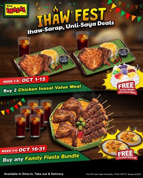 Mang Inasal celebrates nationwide Ihaw Fest this October | The Manila Times