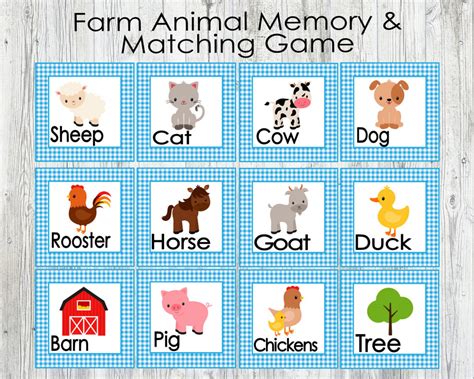 Animal Matching Cards Printable | Printable Card Free