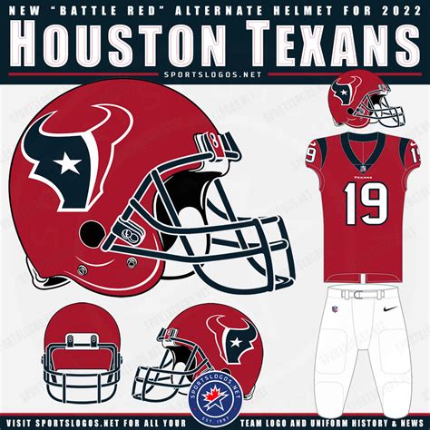 Houston Texans Introduce New “Battle Red” Alternate Helmet ...