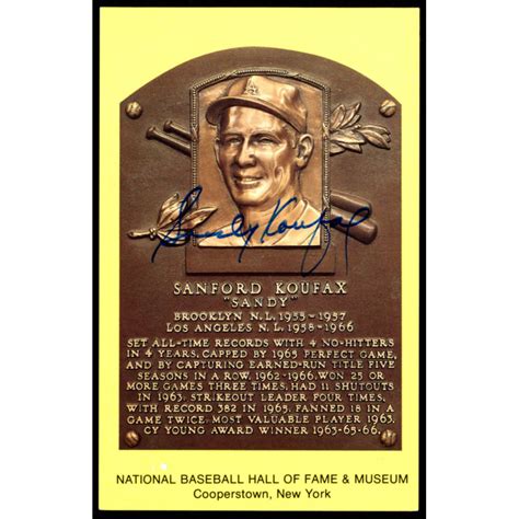 Sandy Koufax Signed Hall of Fame Postcard (JSA COA) | Pristine Auction