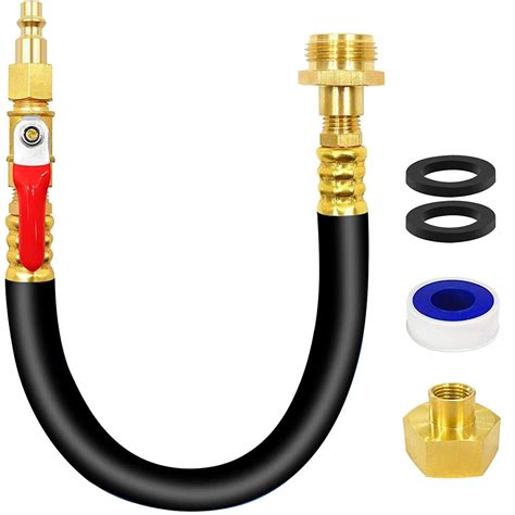 Buy RV Winterizing Kit Sprinkler Blowout Adapter with Shut Off Valve, 12 Inch Air compressor ...