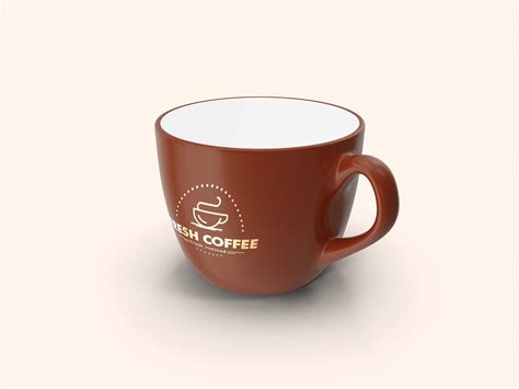 Free Ceramic Coffee Cup Mockup (PSD)