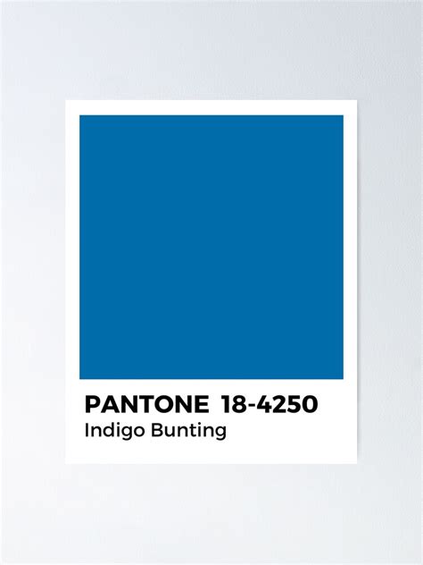 "PANTONE - Indigo Bunting" Poster by fabibar | Redbubble