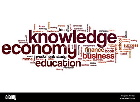 Knowledge economy word cloud concept Stock Photo - Alamy