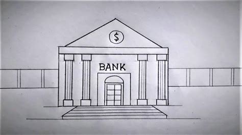 how to draw a picture of a bank - disneybackgroundartillustration