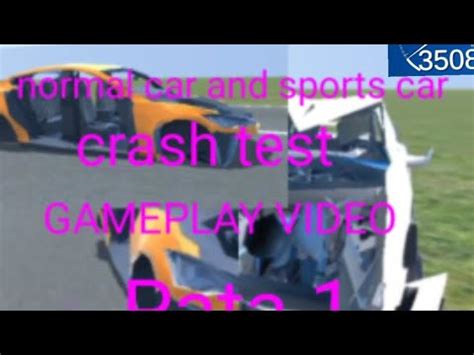 normal car and sports car crash test - YouTube