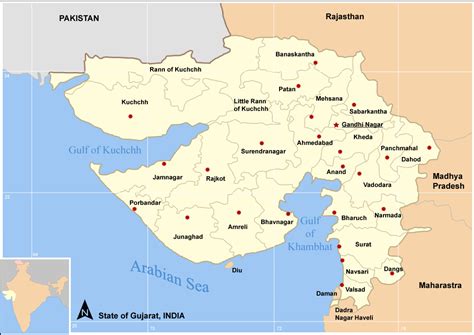 File:Map Gujarat state and districts.png - Wikipedia