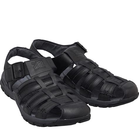 Buy Karrimor Mens Fisherman Closed Toe Leather Sandals Black