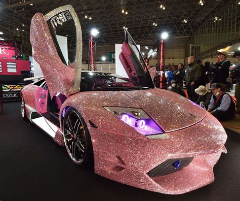 The Lamborghini Murcielago finished with pink Swarovski crystals on the whole body. | Lots of ...