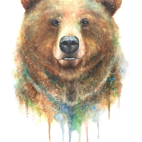 Grizzly Bear Watercolor at PaintingValley.com | Explore collection of Grizzly Bear Watercolor