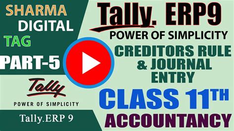 Account - creditor journal entry example | sundry creditors journal entry in tally - YouTube