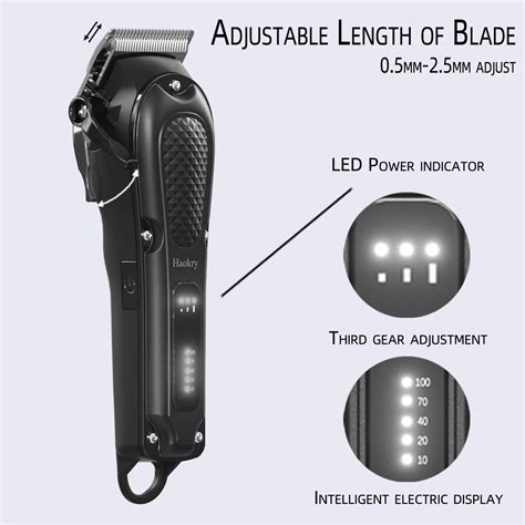 Haokry Professional Hair Clippers for Men - Cordless & Corded Barber ...