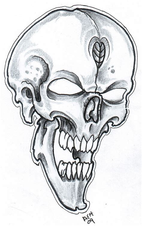 Skull Sketch 09 by vikingtattoo on DeviantArt