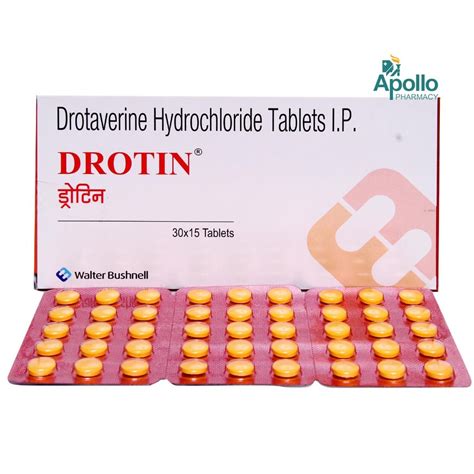 Drotin Tablet 15's Price, Uses, Side Effects, Composition - Apollo Pharmacy